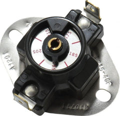 White-Rodgers - 175 to 215°F Cut In Temp, Open on Rise Switch Action, Snap Disc Control - 120/240 VAC, 72A at 120VAC, 60A at 240VAC Locked Rotor Amps, 25A at 120VAC, 25A at 240VAC Resistive Rating, Limit Control - Exact Tooling