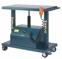 Wesco Industrial Products - 4,000 Lb Capacity Powered Post Lift Table - 37" Lift Height, 48" Platform Length x 32" Platform Width - Exact Tooling