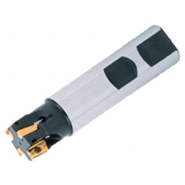 Iscar - 25mm Cut Diam, 14.3mm Max Depth of Cut, 25mm Shank Diam, 150mm OAL, Indexable Square Shoulder End Mill - HM90 ADKT 1505.. Inserts, Cylindrical Shank, 90° Lead Angle, Series Heli2000 - Exact Tooling