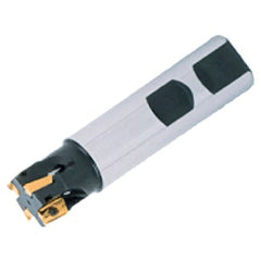 Iscar - 40mm Cut Diam, 14.3mm Max Depth of Cut, 40mm Shank Diam, 200mm OAL, Indexable Square Shoulder End Mill - Weldon Shank, 90° Lead Angle, Series Heli2000 - Exact Tooling