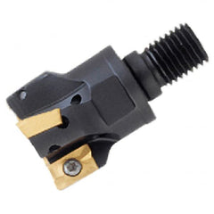 Iscar - 1-1/4" Cut Diam, 0.56" Max Depth of Cut, Indexable Square Shoulder End Mill - M16 Modular Connection, 90° Lead Angle, Through Coolant, Series FlexFit, Heli2000 - Exact Tooling