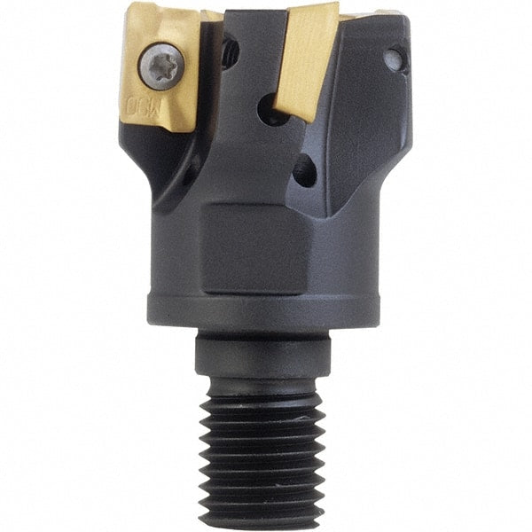 Iscar - 32mm Cut Diam, 14.3mm Max Depth of Cut, Indexable Square Shoulder End Mill - M16 Modular Connection, 90° Lead Angle, Through Coolant, Series FlexFit, Heli2000 - Exact Tooling