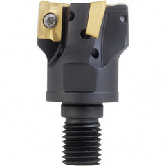 Iscar - 32mm Cut Diam, 14.3mm Max Depth of Cut, Indexable Square Shoulder End Mill - M16 Modular Connection, 90° Lead Angle, Through Coolant, Series FlexFit, Heli2000 - Exact Tooling