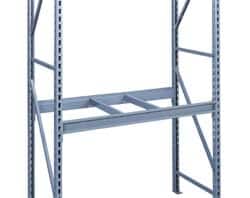 Tennsco - 10,000 Lb Capacity Bulk Storage Welded Rack End - 1-3/4" Wide x 120" High x 48" Deep x 1-3/4" Thick, Medium Gray - Exact Tooling
