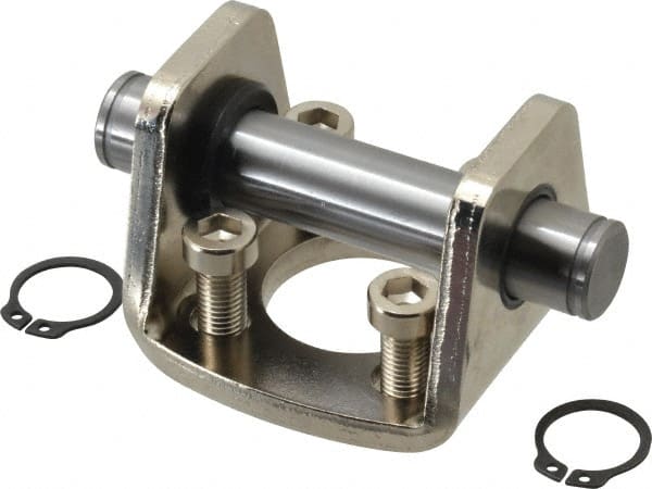 SMC PNEUMATICS - Air Cylinder Double Clevis - For 2" Air Cylinders, Use with NCGD - Exact Tooling