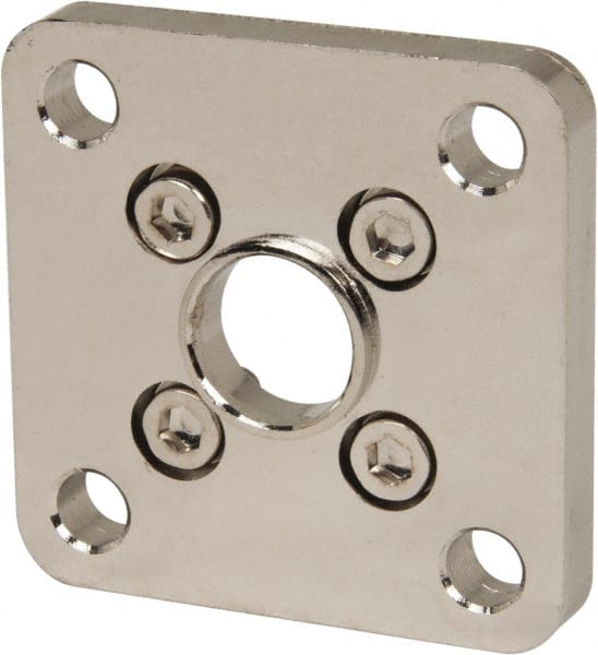 SMC PNEUMATICS - Air Cylinder Flange Mount - For 1-1/4" Air Cylinders, Use with NCGF/G - Exact Tooling