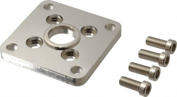 SMC PNEUMATICS - Air Cylinder Flange Mount - For 2" Air Cylinders, Use with NCGF/G - Exact Tooling