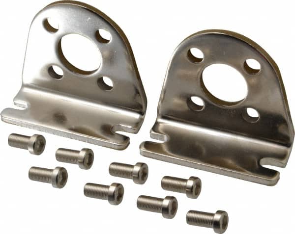 SMC PNEUMATICS - Air Cylinder Foot Mount - For 2-1/2" Air Cylinders, Use with NCGL - Exact Tooling