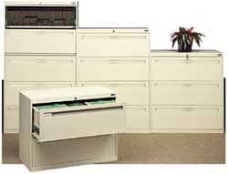 Tennsco - 1-7/16 Inch Wide x 15-3/4 Inch Deep x 7/8 Inch High, Lateral File Cabinet - Steel, Black - Exact Tooling