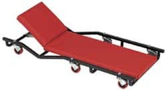 Whiteside - 570 Lb Capacity, 6 Wheel Creeper (with Adjustable Headrest) - Steel, 40" Long x 4.77" Overall Height x 17" Wide - Exact Tooling