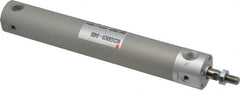 SMC PNEUMATICS - 3/4" Bore Double Acting Air Cylinder - 1/8 Port, 1/4-28 Rod Thread, 140 Max psi, 40 to 140°F - Exact Tooling