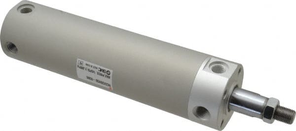 SMC PNEUMATICS - 2" Bore Double Acting Air Cylinder - 1/4 Port, 1/2-20 Rod Thread, 140 Max psi, 40 to 140°F - Exact Tooling