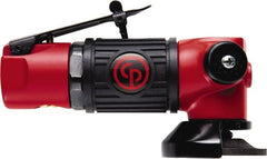 Chicago Pneumatic - 2" Wheel Diam, 22,000 RPM, Pneumatic Angle & Disc Grinder - 3/8-24 Spindle, 8 CFM, Side Exhaust - Exact Tooling