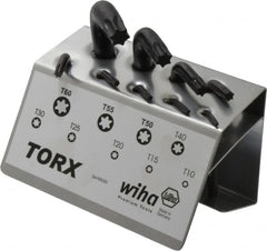 Wiha - 9 Piece T10 to T60 L-Key Short Arm Torx Key Set - T10, T15, T20, T25, T30, T40, T50, T55, T60 Torx Size - Exact Tooling