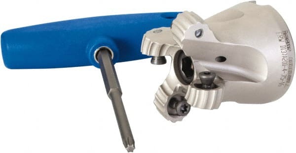 Iscar - 1.37" Cut Diam, 0.315" Max Depth, 3/4" Arbor Hole, 4 Inserts, RC.. 1607 Insert Style, Indexable Copy Face Mill - FRW Cutter Style, 2" High, Through Coolant, Series MillShred - Exact Tooling