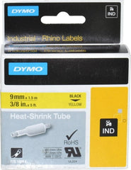 Dymo - 60" Long, Yellow Heat Shrinkable Polyolefin Heat Shrink Tubing - For RhinoPRO 3000 - Exact Tooling