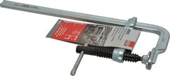 Bessey - 2-1/4" Deep Throat, 8" Max Capacity, Standard Sliding Arm Clamp - 400 Lb Clamping Pressure, 0.465" Spindle Diam - Exact Tooling