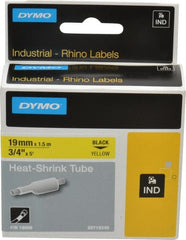 Dymo - 60" Long, Yellow Heat Shrinkable Polyolefin Heat Shrink Tubing - For RhinoPRO 3000 - Exact Tooling