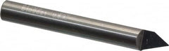 Onsrud - 60° Incl Angle, 1/4" Shank Diam, 2" OAL, 0.02" Cut Diam, Conical Engraving Cutter - 1/2" LOC, 0.02" Tip Diam, 1 Flute, Right Hand Cut, Solid Carbide, Uncoated - Exact Tooling