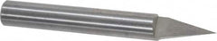 Onsrud - 30° Incl Angle, 1/4" Shank Diam, 2" OAL, 0.005" Cut Diam, Conical Engraving Cutter - 1/2" LOC, 0.005" Tip Diam, 1 Flute, Right Hand Cut, Solid Carbide, Uncoated - Exact Tooling