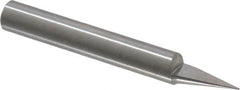Onsrud - 30° Incl Angle, 1/4" Shank Diam, 2" OAL, 0.02" Cut Diam, Conical Engraving Cutter - 1/2" LOC, 0.02" Tip Diam, 1 Flute, Right Hand Cut, Solid Carbide, Uncoated - Exact Tooling