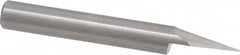 Onsrud - 30° Incl Angle, 1/4" Shank Diam, 2" OAL, 0.04" Cut Diam, Conical Engraving Cutter - 1/2" LOC, 0.04" Tip Diam, 1 Flute, Right Hand Cut, Solid Carbide, Uncoated - Exact Tooling