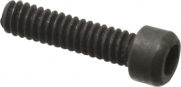 Value Collection - #0-80 UNF Hex Socket Drive, Socket Cap Screw - Alloy Steel, Black Oxide Finish, Fully Threaded, 1/4" Length Under Head - Exact Tooling