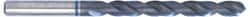 Accupro - #28, 118° Point, Spiral Flute, Vanadium High Speed Steel Taper Length Drill Bit - TiAlN Finish, 73mm Flute Length, 112mm OAL - Exact Tooling