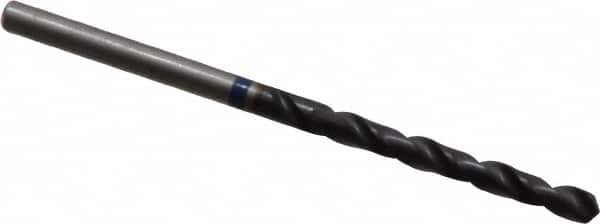 Accupro - #27 120° Cobalt Jobber Drill - TiAlN Finish, Right Hand Cut, Spiral Flute, Straight Shank, 70mm OAL, Split Point - Exact Tooling