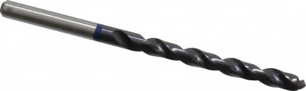 Accupro - #9 120° Cobalt Jobber Drill - TiAlN Finish, Right Hand Cut, Spiral Flute, Straight Shank, 86mm OAL, Split Point - Exact Tooling