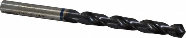 Accupro - 21/64" 120° Cobalt Jobber Drill - TiAlN Finish, Right Hand Cut, Spiral Flute, Straight Shank, 117mm OAL, Faceted Point - Exact Tooling
