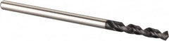 Accupro - 5/64" 120° Spiral Flute Cobalt Screw Machine Drill Bit - TiAlN Finish, Right Hand Cut, 12mm Flute Length, 38mm OAL, Split Point, Straight Shank - Exact Tooling