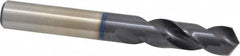 Accupro - 1/2" 120° Spiral Flute Cobalt Screw Machine Drill Bit - TiAlN Finish, Right Hand Cut, 51mm Flute Length, 102mm OAL, Faceted Point, Straight Shank - Exact Tooling