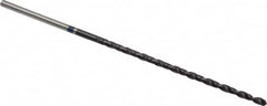 Accupro - #46, 118° Point, Spiral Flute, Vanadium High Speed Steel Taper Length Drill Bit - TiAlN Finish, 56mm Flute Length, 85mm OAL - Exact Tooling