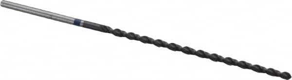Accupro - #45 118° Spiral Flute Vanadium High Speed Steel Taper Length Drill Bit - Exact Tooling