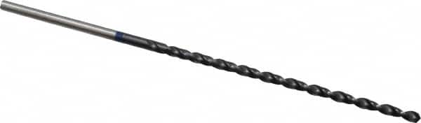 Accupro - #43 118° Spiral Flute Vanadium High Speed Steel Taper Length Drill Bit - Exact Tooling