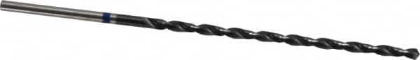 Accupro - #36, 118° Point, Spiral Flute, Vanadium High Speed Steel Taper Length Drill Bit - TiAlN Finish, 66mm Flute Length, 100mm OAL - Exact Tooling