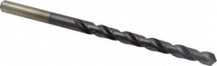 Accupro - 7/16", 118° Point, Spiral Flute, Vanadium High Speed Steel Taper Length Drill Bit - TiAlN Finish, 128mm Flute Length, 195mm OAL - Exact Tooling