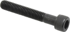 Value Collection - #10-32 UNF Hex Socket Drive, Socket Cap Screw - Alloy Steel, Black Oxide Finish, Partially Threaded, 1-1/4" Length Under Head - Exact Tooling