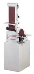Rockford Machinery - 48 Inch Long x 6 Inch Wide Belt, 10 Inch Diameter, Combination Sanding Machine - 1,650 Ft./min Belt Speed, 1 HP, Single Phase - Exact Tooling
