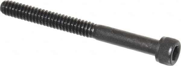 Value Collection - #10-24 UNC Hex Socket Drive, Socket Cap Screw - Alloy Steel, Black Oxide Finish, Partially Threaded, 2" Length Under Head - Exact Tooling