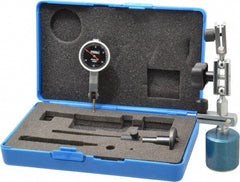 Fowler - 0.0005" Graduation, 0.03" Max Meas, 0-15-0 Dial Reading, Dial Indicator & Base Kit - 1.224" Base Height x 1.264" Base Diam, 1" Dial Diam - Exact Tooling