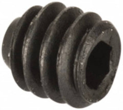 Value Collection - #0-80 UNF, 1/16" OAL, Cup Point Set Screw - Grade 8 Alloy Steel, 0.028" Key - Exact Tooling