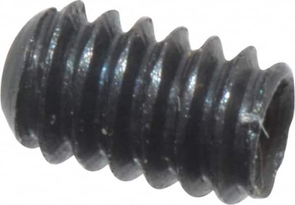 Value Collection - #0-80 UNF, 3/32" OAL, Cup Point Set Screw - Grade 8 Alloy Steel, 0.028" Key - Exact Tooling
