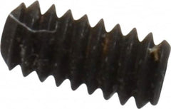 Value Collection - #0-80 UNF, 1/8" OAL, Cup Point Set Screw - Grade 8 Alloy Steel, 0.028" Key - Exact Tooling
