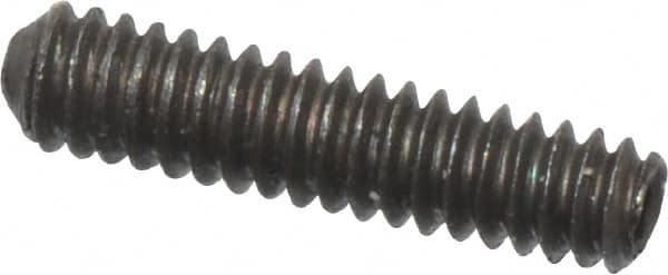 Value Collection - #0-80 UNF, 1/4" OAL, Cup Point Set Screw - Grade 8 Alloy Steel, 0.028" Key - Exact Tooling