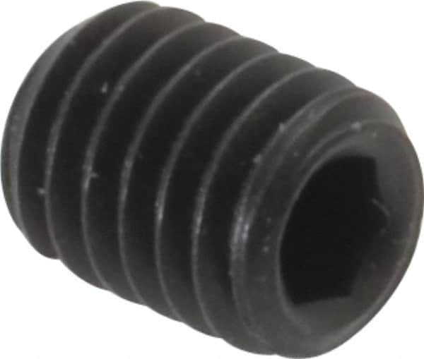 Value Collection - #10-32 UNF, 1/4" OAL, Cup Point Set Screw - Grade 8 Alloy Steel, 3/32" Key - Exact Tooling