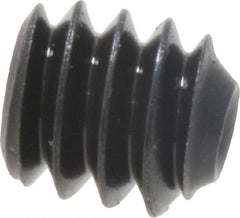 Value Collection - #4-40 UNC, 1/8" OAL, Cup Point Set Screw - Grade 8 Alloy Steel, 0.05" Key - Exact Tooling