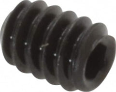 Value Collection - #6-32 UNC, 3/16" OAL, Cup Point Set Screw - Grade 8 Alloy Steel, 1/16" Key - Exact Tooling