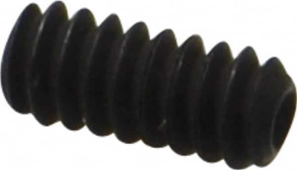 Value Collection - #6-32 UNC, 5/16" OAL, Cup Point Set Screw - Grade 8 Alloy Steel, 1/16" Key - Exact Tooling